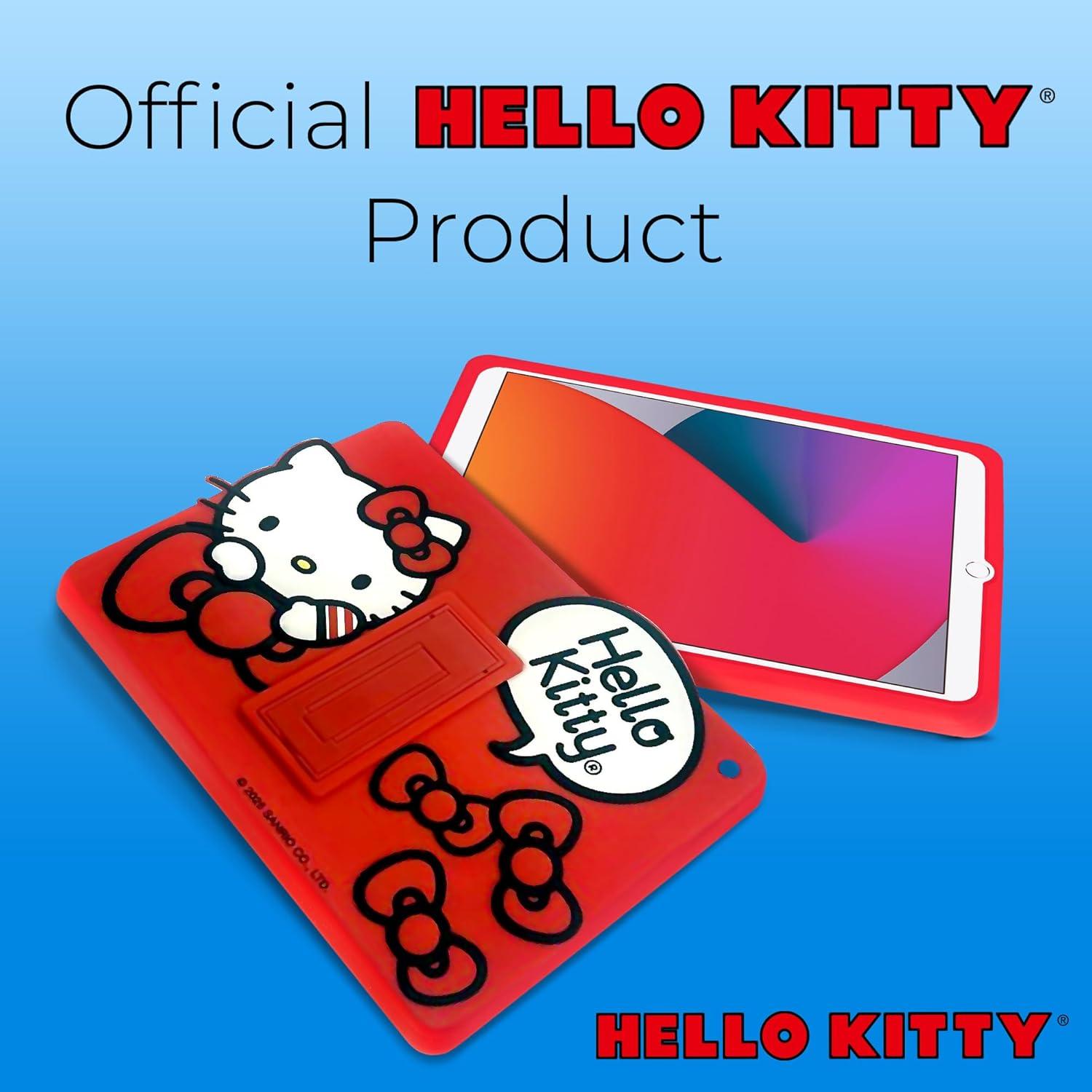 imageBluey Kids iPad Case 102 Case for iPad 9th8th7th Generation 201920202021 Tablet Cover with Stand Shockproof Silicone ProtectorHelloKitty