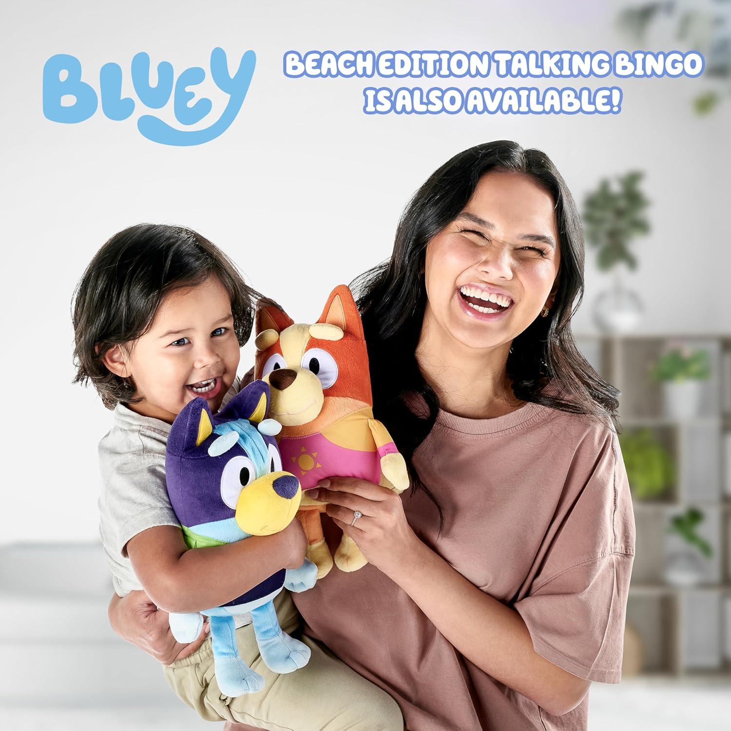 imageBluey Sound Effects Talking Beach Bingo Plush 13 Soft Musical Toys Stuff Toys with 9 Different Phrases Singing Plushies for KidsTalking Beach Bluey