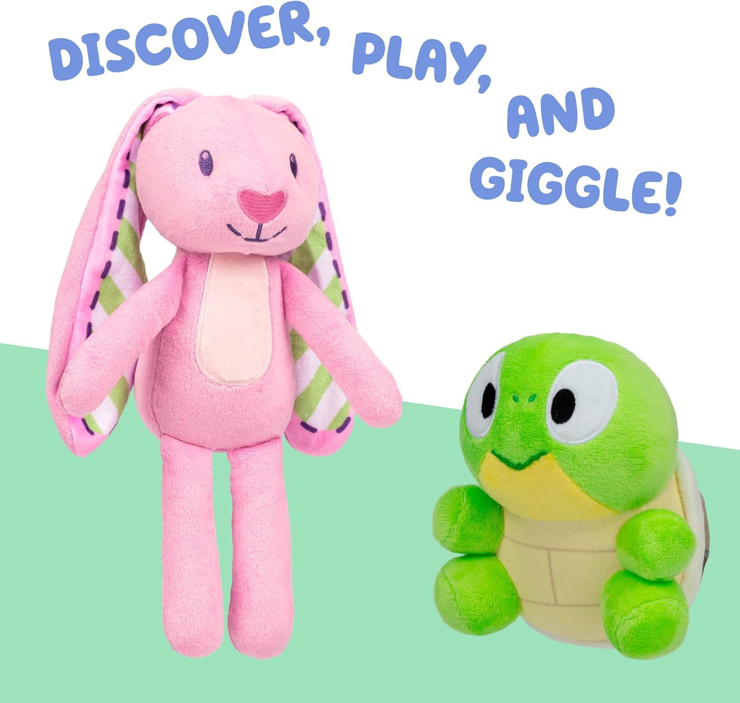 imageBluey Unicorse amp Bob Bilby Hand Puppet Plush 2Pack 89 Soft Deluxe Fabric Embroidered Details Perfect for Toddler Hands Imaginative Play Official Bluey Toys Amazon ExclusiveFloppy and Turtleboy
