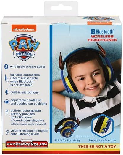 imageeKids Bluey Bluetooth Headphones for Kids Volume Reduced Wireless Headphones for School Home or Travel BlueyPaw Patrol Chase