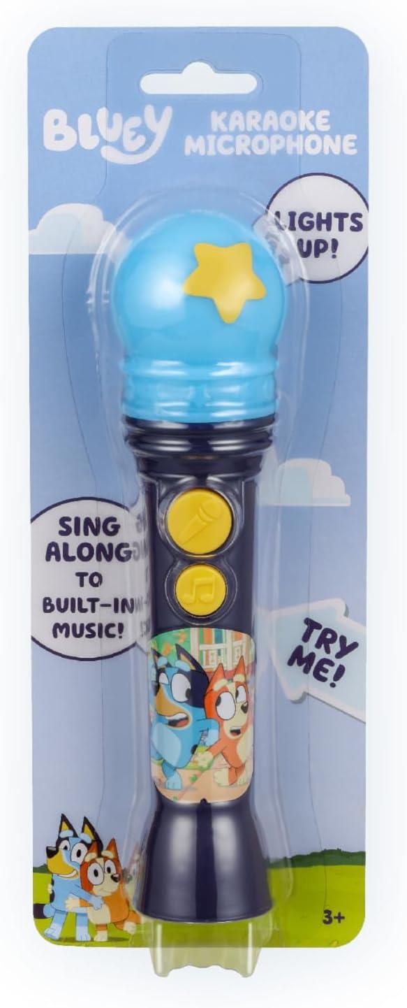 imageeKids Bluey Microphone Toy for Toddlers Includes Builtin Music and Lights Designed for Fans of Bluey Toys