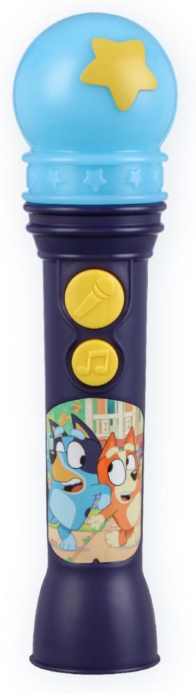 imageeKids Bluey Microphone Toy for Toddlers Includes Builtin Music and Lights Designed for Fans of Bluey Toys