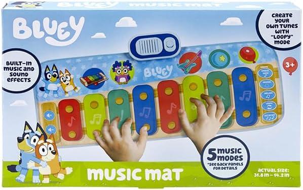 imageeKids Bluey Toy Piano Play Mat with Music and Sound Effects Toddler Toy for Ages 3 and Up