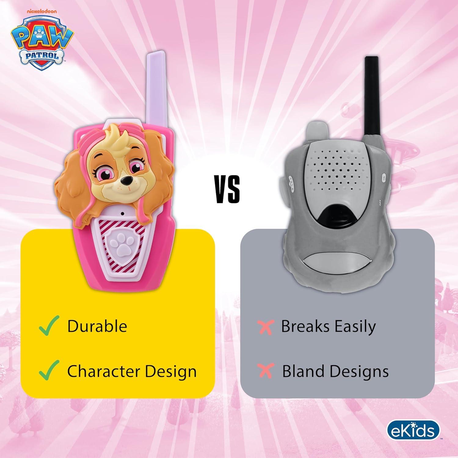 imageekids Bluey Toy Walkie Talkies for Kids Static Free Extended Range Indoor and Outdoor Toys Bluey Toys for ToddlersSkye Liberty