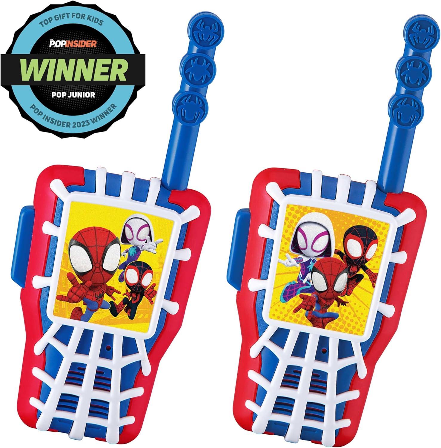 imageekids Bluey Toy Walkie Talkies for Kids Static Free Extended Range Indoor and Outdoor Toys Bluey Toys for ToddlersSpidey