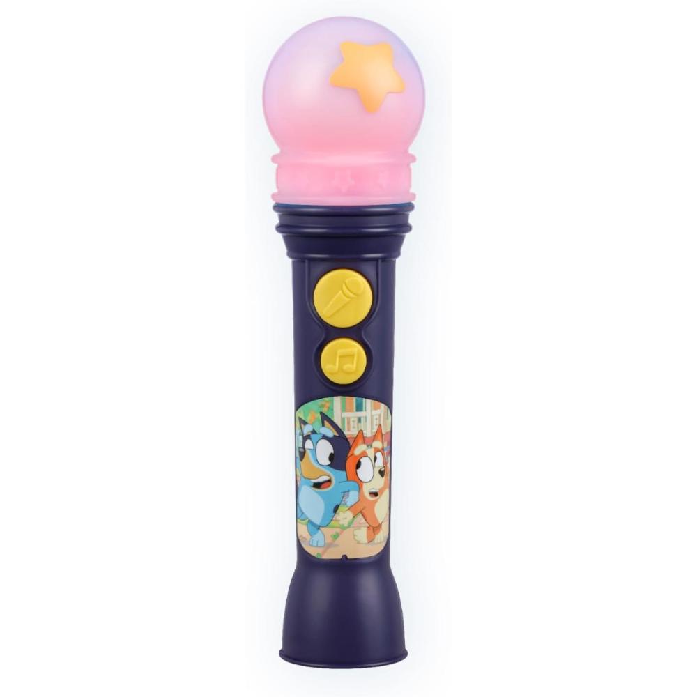 imageeKids Bluey Microphone Toy for Toddlers Includes Builtin Music and Lights Designed for Fans of Bluey Toys