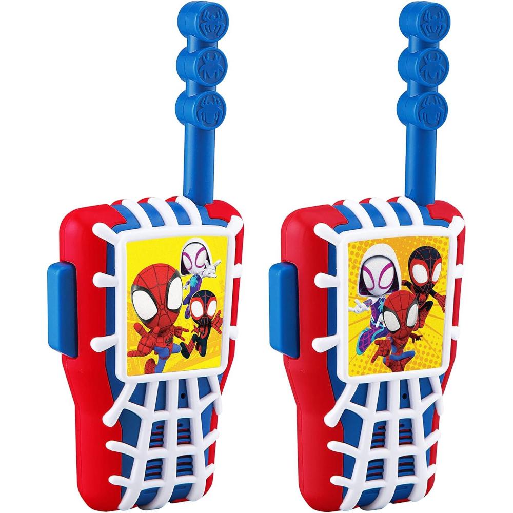 imageekids Bluey Toy Walkie Talkies for Kids Static Free Extended Range Indoor and Outdoor Toys Bluey Toys for ToddlersSpidey