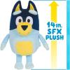 Bluey Sound Effects Talking Beach Bingo Plush, 13” Soft Musical Toys, Stuff Toys with 9 Different Phrases, Singing Plushies for Kids(Bandit (Dad))