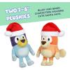 Bluey Unicorse & Bob Bilby Hand Puppet Plush 2-Pack – 8-9” Soft Deluxe Fabric, Embroidered Details, Perfect for Toddler Hands, Imaginative Play, Official Bluey Toys, Amazon Exclusive(Santa Hat Bluey & Bingo)
