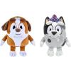 Bluey and Friends – 2 Pack Soft Stuffed Animals (Princess Muffin & Winton), Approximately 6 Inches – Cuddly Plush Toys for Kids, Embroidered Faces, Travel Size, Gift for Toddlers Ages 3+(Princess Muffin & Winton)