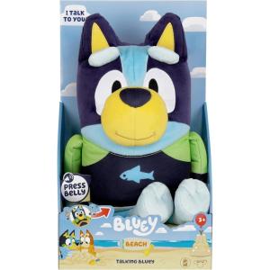 Bluey Sound Effects Talking Beach Bingo Plush, 13” Soft Musical Toys, Stuff Toys with 9 Different Phrases, Singing Plushies for Kids(Talking Beach Bluey)