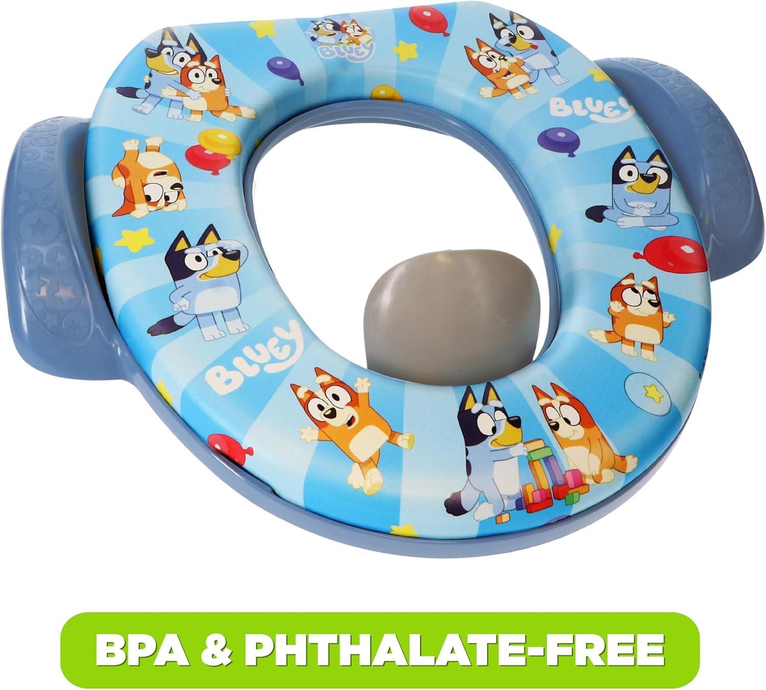 imageBluey Soft Potty Seat Potty Training Toilet Seat Soft Cushion Baby Potty Training Safe Easy to Clean135 inches Pack of 4