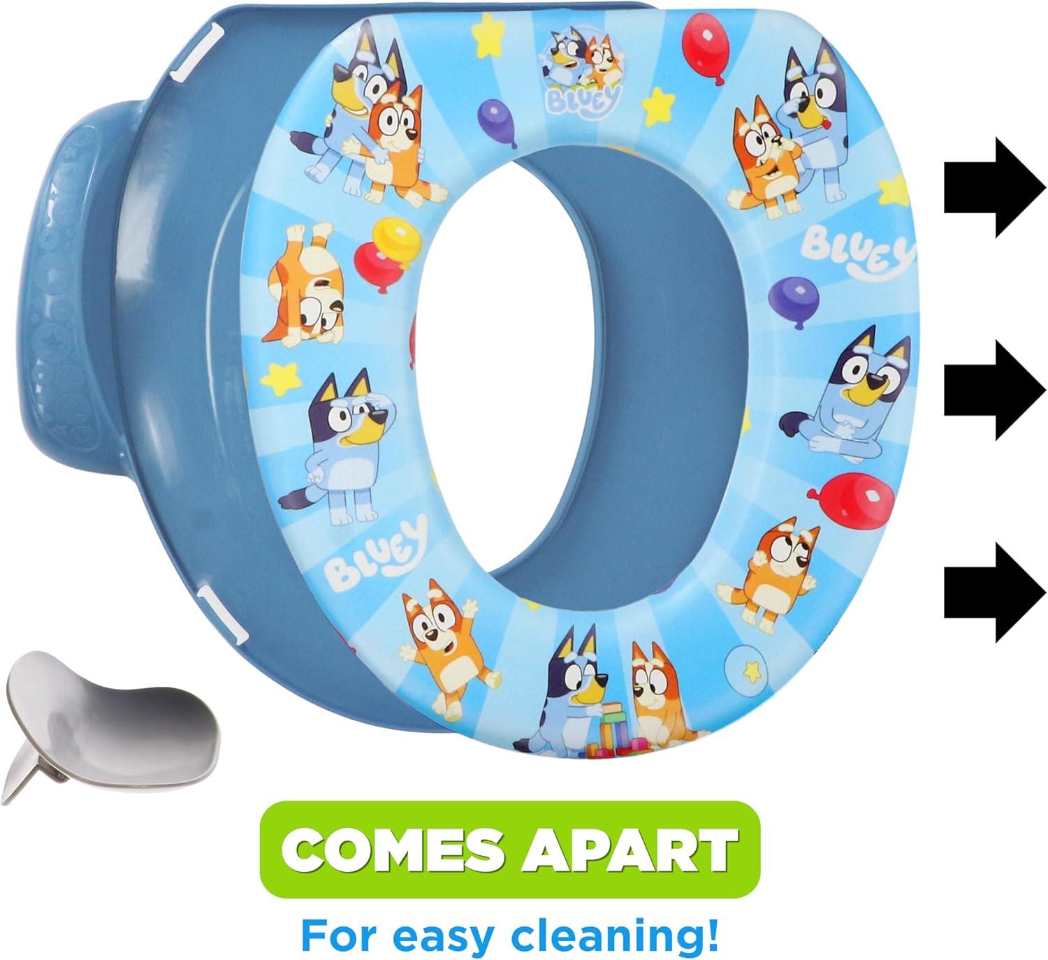 imageBluey Soft Potty Seat Potty Training Toilet Seat Soft Cushion Baby Potty Training Safe Easy to Clean135 inches Pack of 4