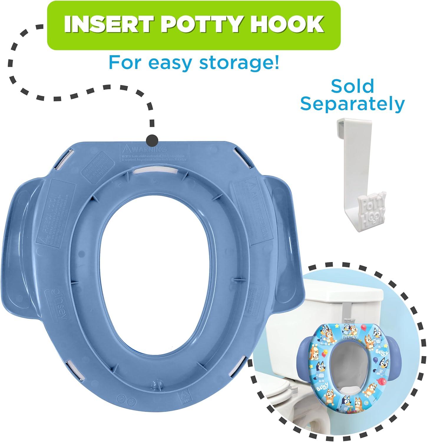 imageBluey Soft Potty Seat Potty Training Toilet Seat Soft Cushion Baby Potty Training Safe Easy to Clean135 inches Pack of 4
