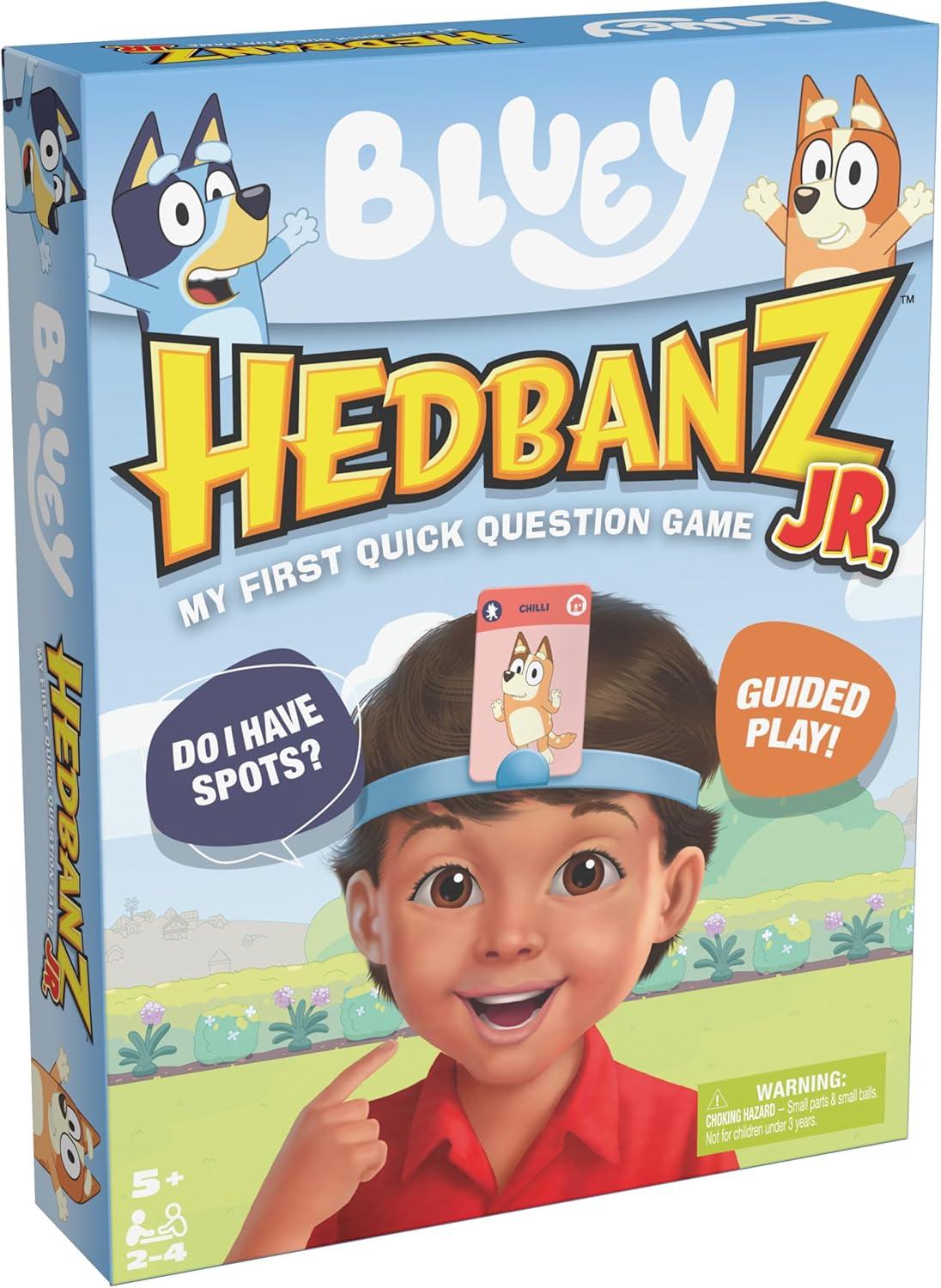 imageSpin Master Games Bluey Hedbanz Jr Picture Guessing Card Game Includes Illustrations from Bluey Easy to Play for Family amp Kids 24 Players for Ages 5 amp Up