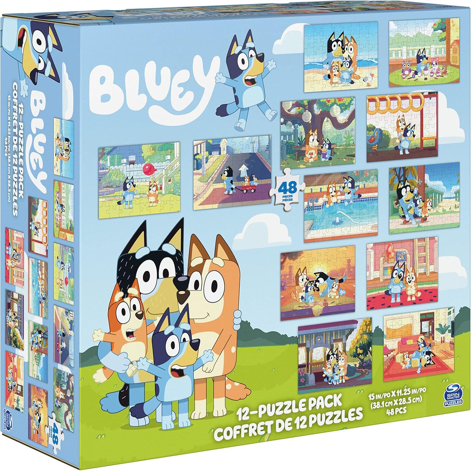 imageSpin Master Games Bluey Puzzles 2Pack 36 Pieces Kids Puzzles Bluey Toys Preschool Puzzles for Ages 3 amp Up12pk Jigsaw Puzzle