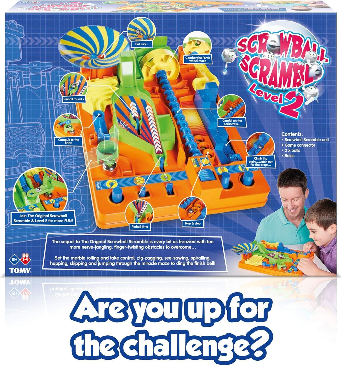 imageTOMY Bluey Screwball Scramble Marble Maze BeatTheClock Obstacle Course amp Marble Run Skill amp Dexterity Challenge 14 Players Ages 5Screwball Scramble 2
