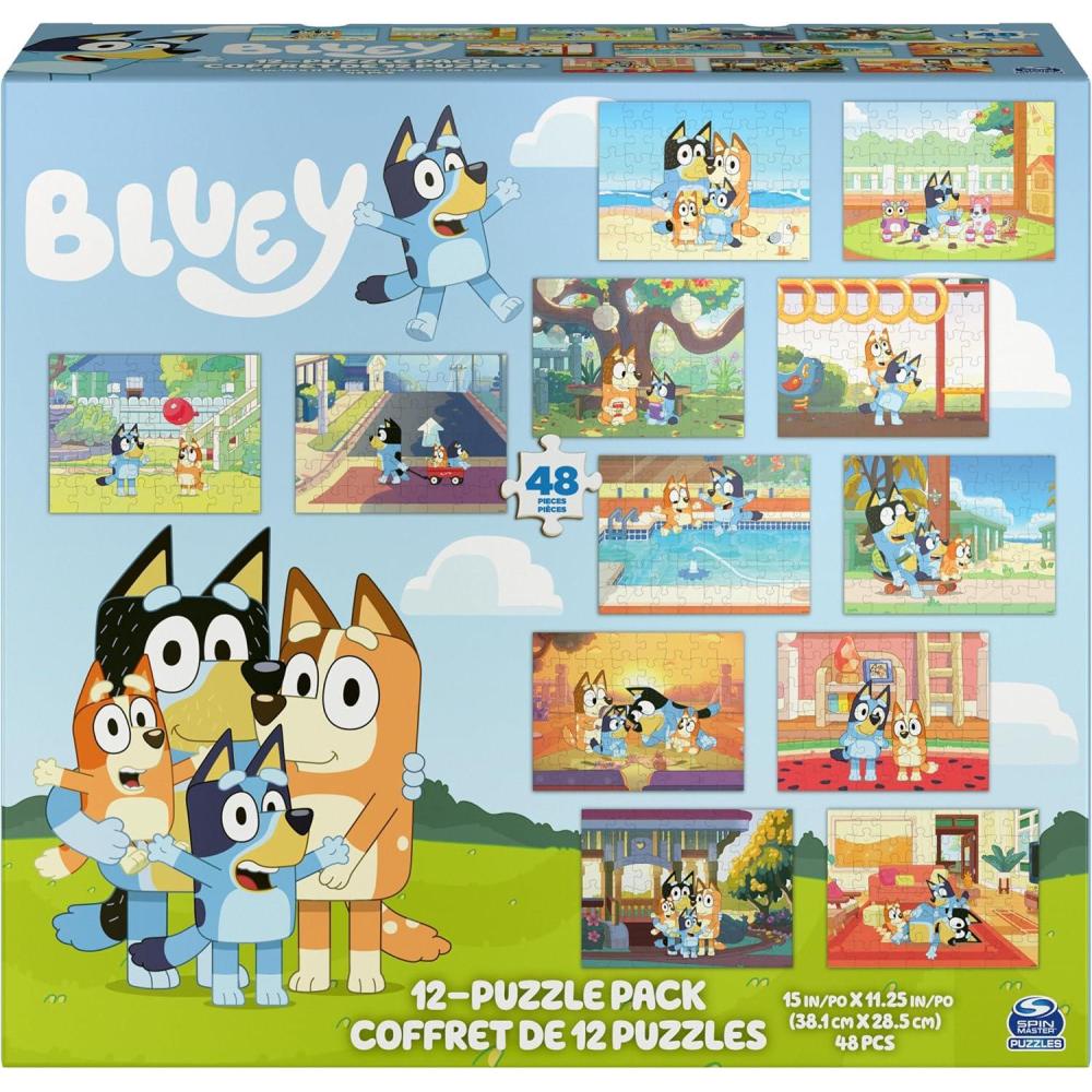 imageSpin Master Games Bluey Puzzles 2Pack 36 Pieces Kids Puzzles Bluey Toys Preschool Puzzles for Ages 3 amp Up12pk Jigsaw Puzzle