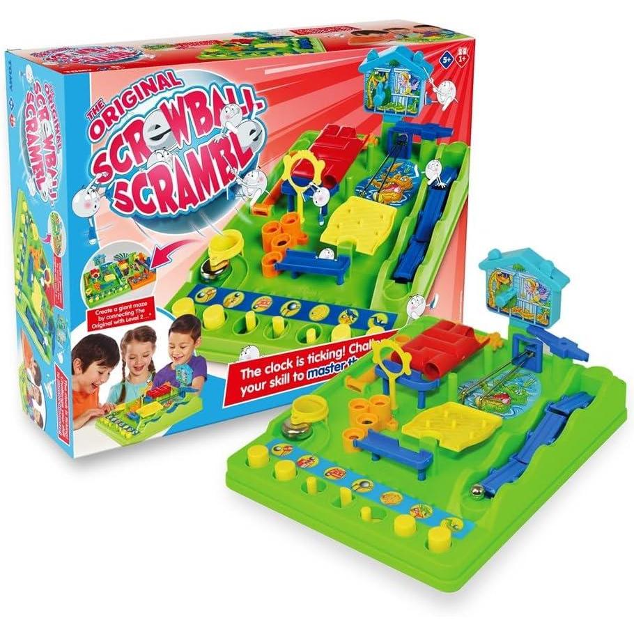 imageTOMY Bluey Screwball Scramble Marble Maze  BeatTheClock Obstacle Course amp Marble Run  Skill amp Dexterity Challenge  14 Players  Ages 5Screwball Scramble