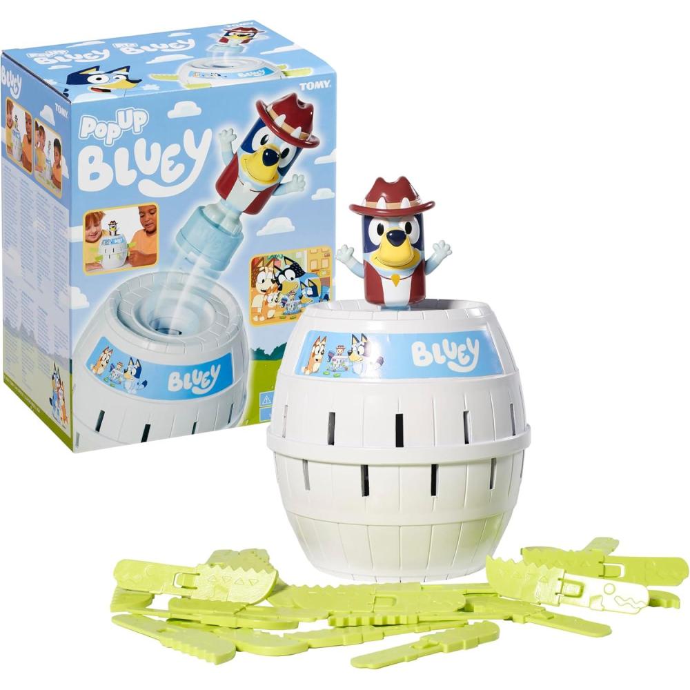 imageTOMY Pop Up Bluey Kids Game Family and Preschool Games for Family Game Night Kids Easter Gifts and Basket Fillers 24 Players Ages 4 Years and Up