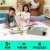 Spin Master Games, Bluey Puzzles 4-Pack, Wooden Jigsaw Puzzles for Preschoolers, 24 Pieces Each, Interchangeable Pieces, Bluey Birthday Gifts, for Kids Ages 3 & Up