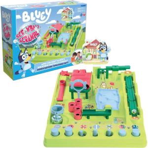 TOMY Bluey Screwball Scramble Marble Maze – Beat-The-Clock Obstacle Course & Marble Run – Skill & Dexterity Challenge – 1–4 Players – Ages 5+(Bluey Screwball Scramble)