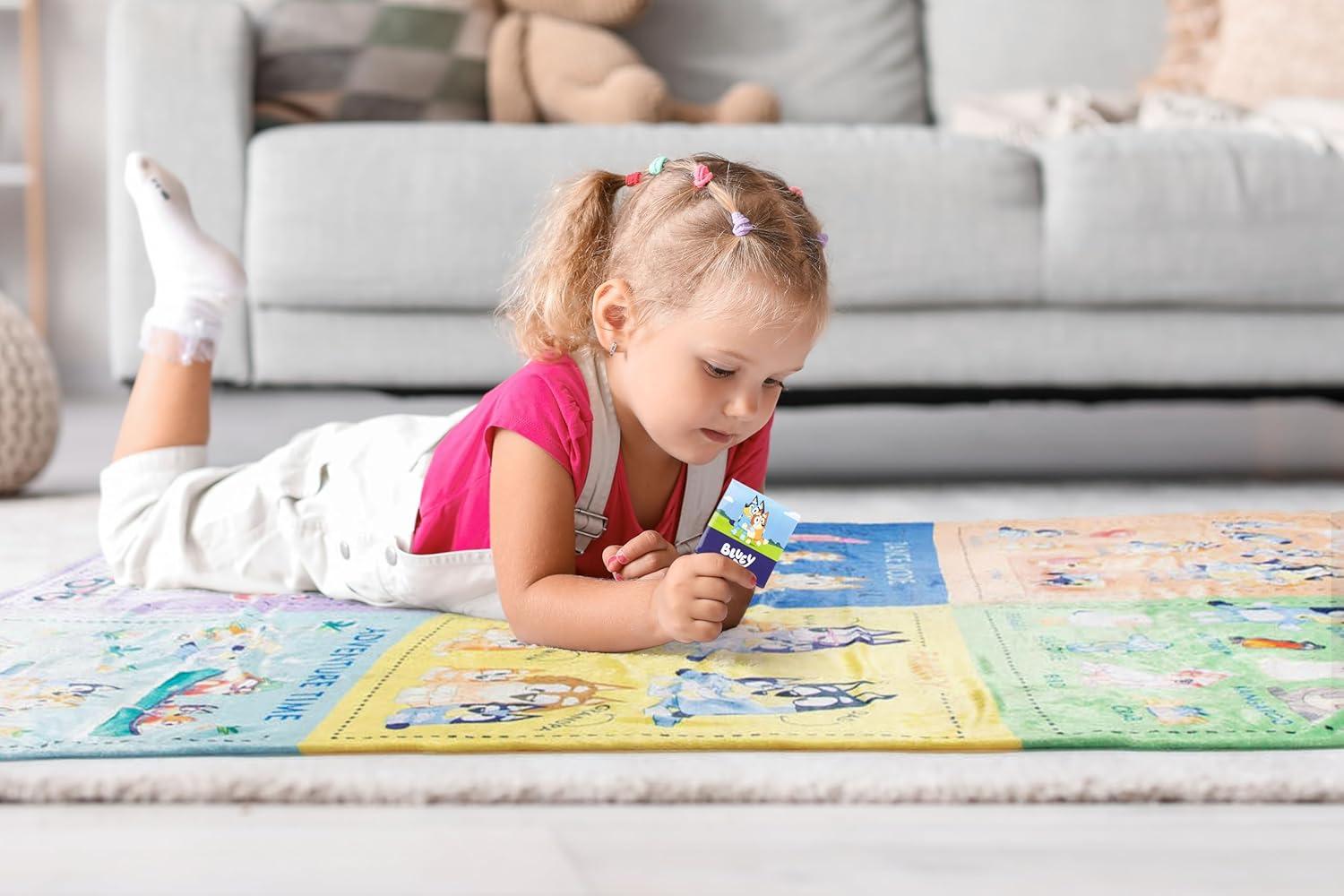 imageJay Franco Bluey Early Education Learning Blanket Measures 60 x 90 Inches Super Soft Plush Teaching Blanket for Children Music Vehicles amp Animals Kids BeddingMulti Bluey