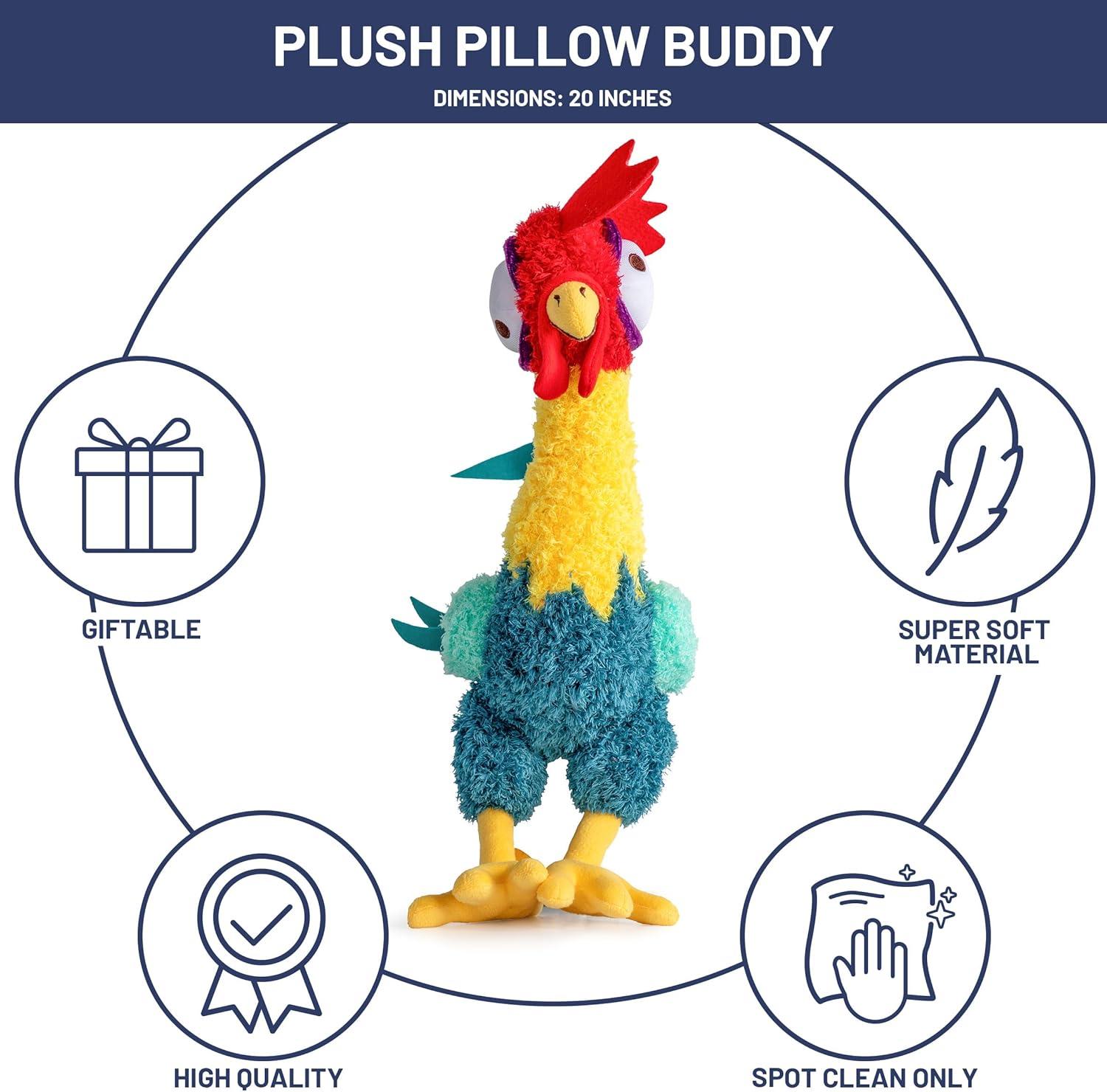 imageJay Franco Bluey Plush Pillow Buddy Soft Plushie Stuffed Pillow 17 Inches Orange BingoMulti Hei Hei