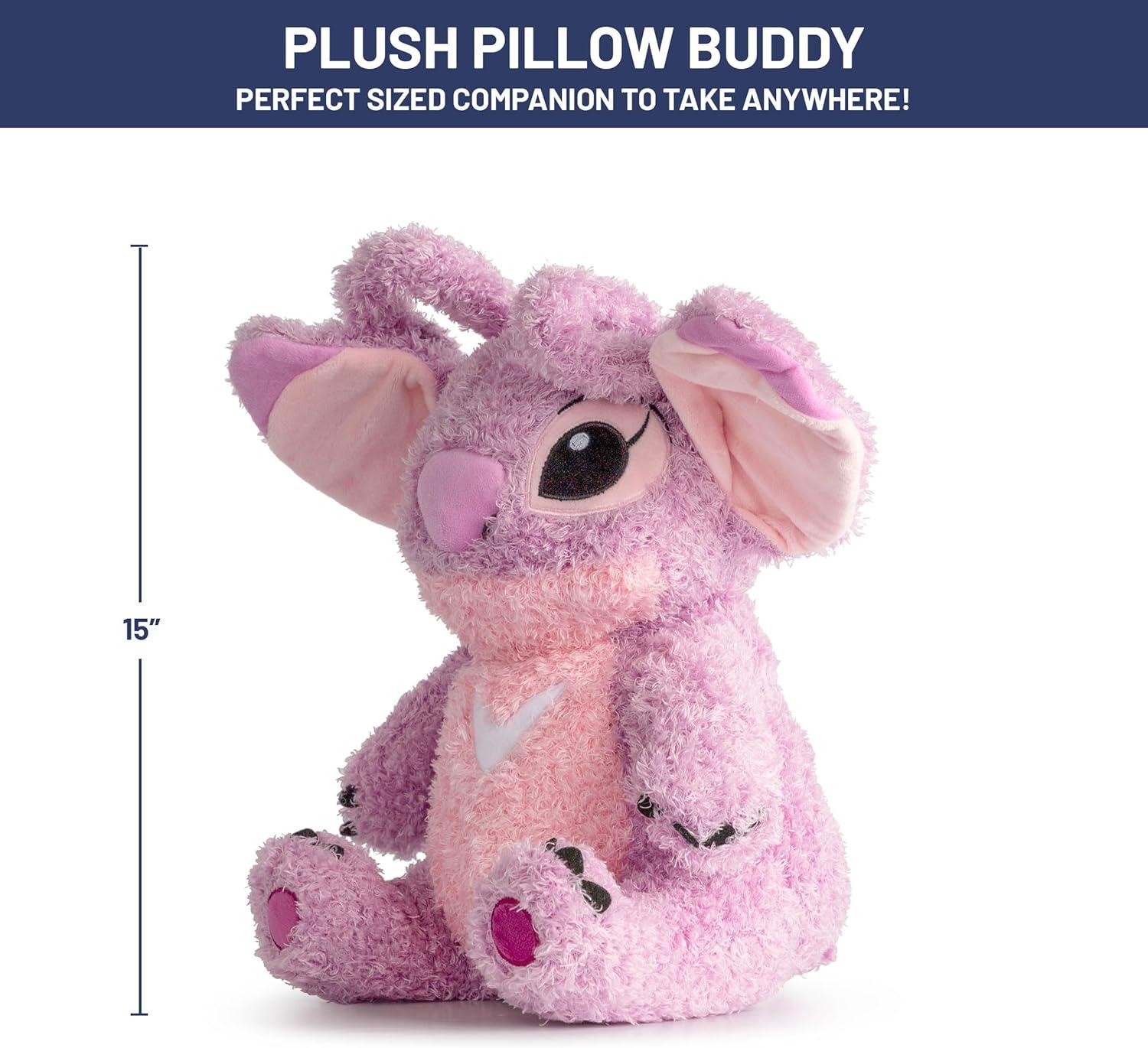 imageJay Franco Bluey Plush Pillow Buddy Soft Plushie Stuffed Pillow 17 Inches Orange BingoPink Angel