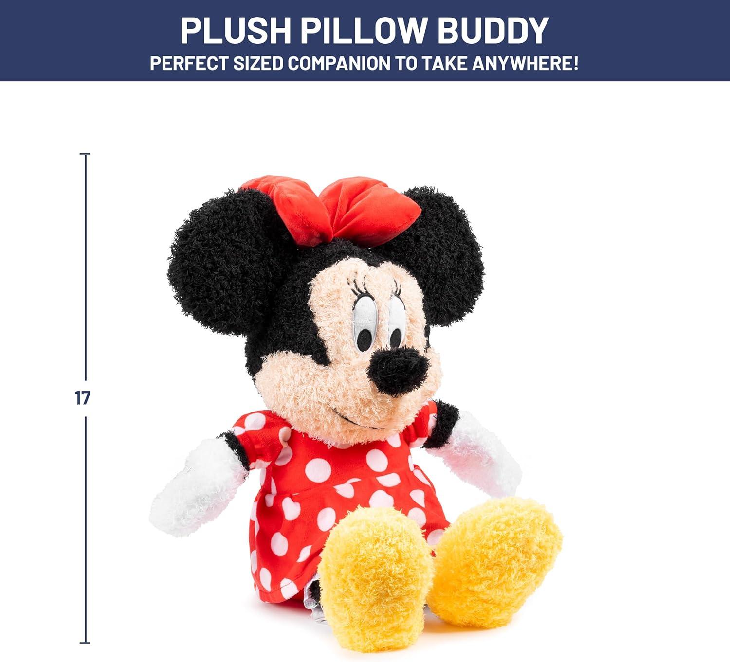 imageJay Franco Bluey Plush Pillow Buddy Soft Plushie Stuffed Pillow 17 Inches Orange BingoRed Minnie Mouse