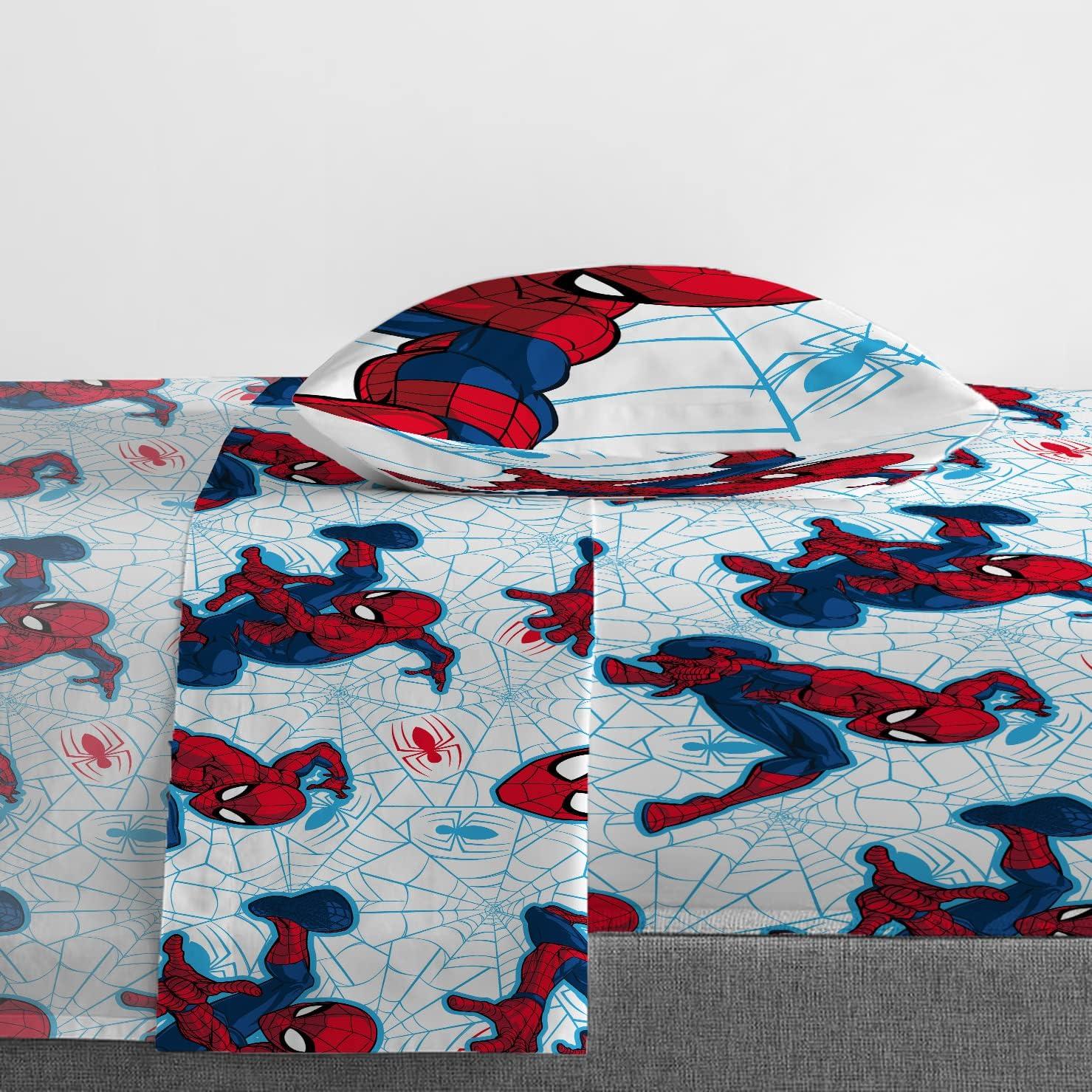 imageJay Franco Bluey amp Bingo 5 Piece Twin Size Bed Set Includes Comforter amp Sheet Set Super Soft Kids Bedding Fade Resistant Microfiber Official Bluey ProductBlue Spiderman