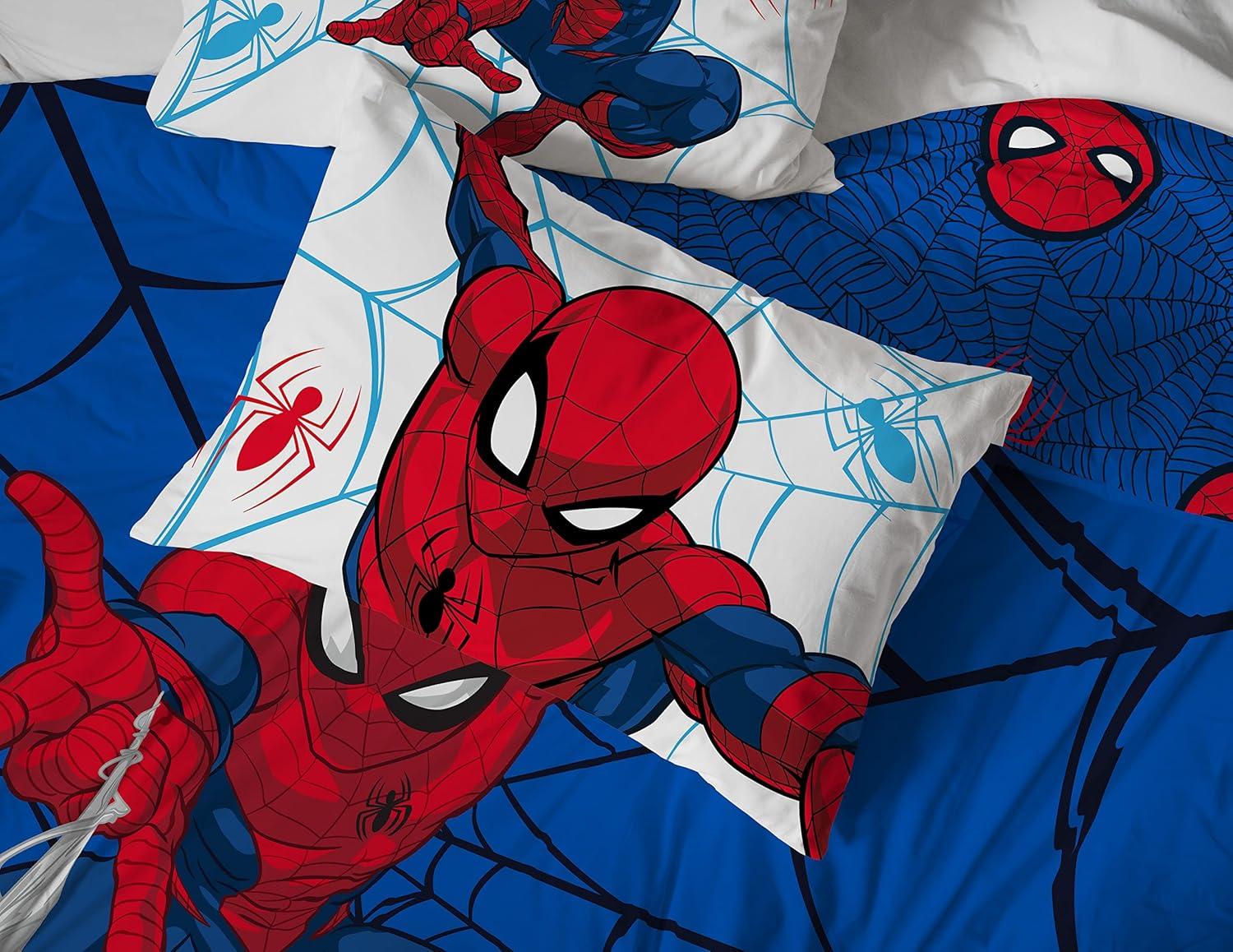imageJay Franco Bluey amp Bingo 5 Piece Twin Size Bed Set Includes Comforter amp Sheet Set Super Soft Kids Bedding Fade Resistant Microfiber Official Bluey ProductBlue Spiderman