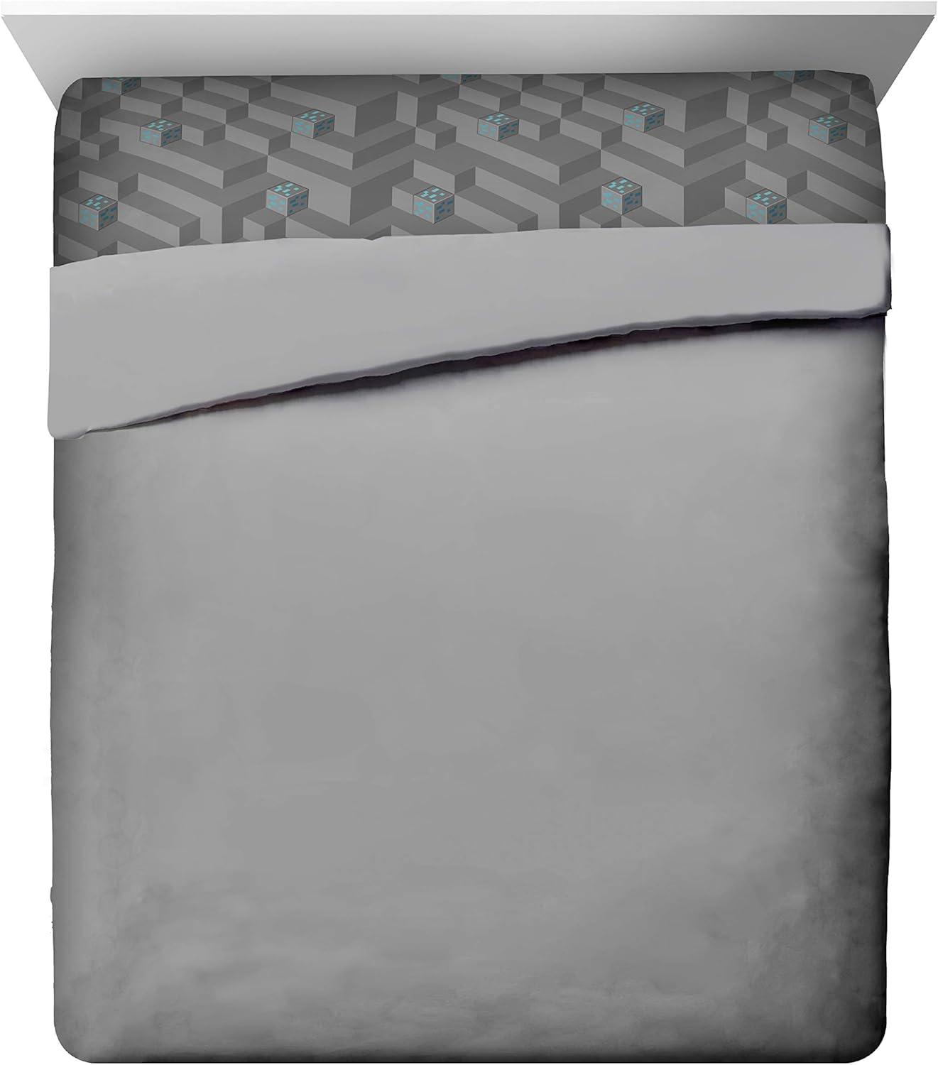 imageJay Franco Bluey amp Bingo 5 Piece Twin Size Bed Set Includes Comforter amp Sheet Set Super Soft Kids Bedding Fade Resistant Microfiber Official Bluey ProductGreen Minecraft