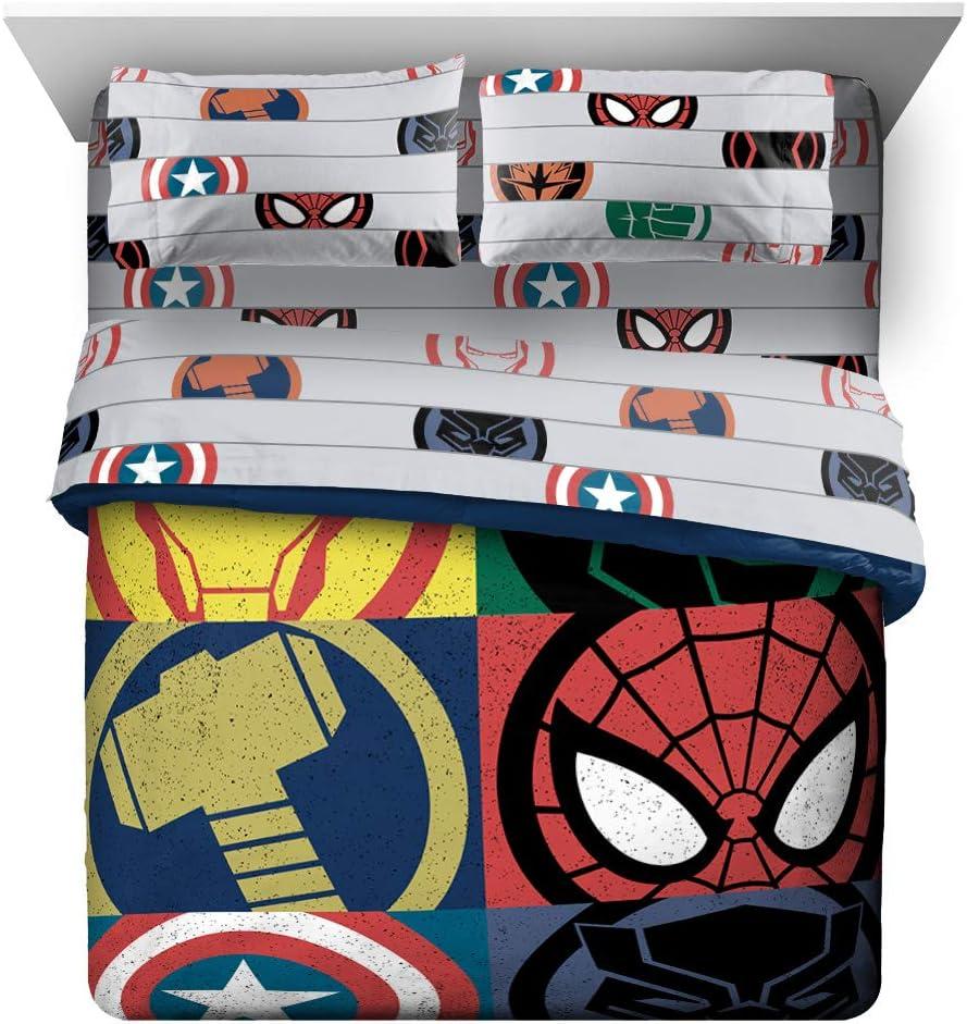 imageJay Franco Bluey amp Bingo 5 Piece Twin Size Bed Set Includes Comforter amp Sheet Set Super Soft Kids Bedding Fade Resistant Microfiber Official Bluey ProductMulti Marvel