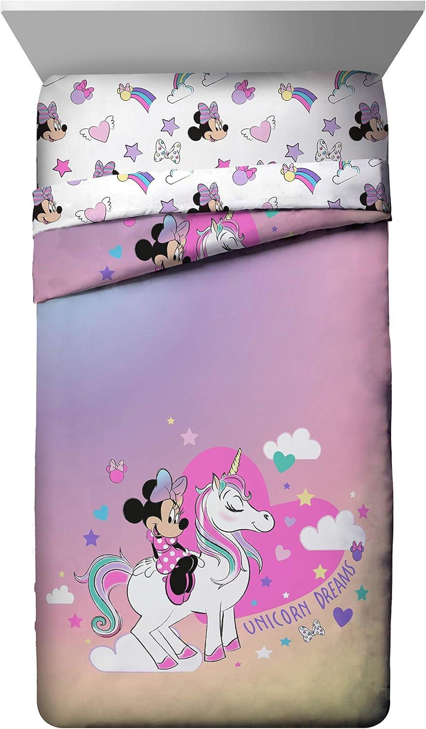 imageJay Franco Bluey amp Bingo 5 Piece Twin Size Bed Set Includes Comforter amp Sheet Set Super Soft Kids Bedding Fade Resistant Microfiber Official Bluey ProductPink Minnie Mouse