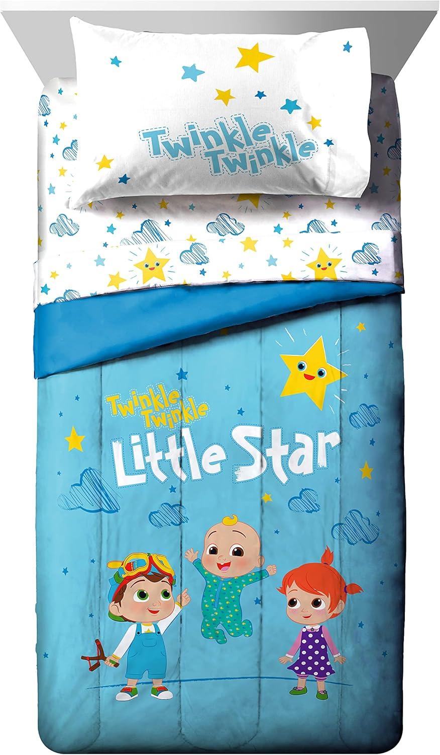 imageJay Franco Bluey amp Bingo 5 Piece Twin Size Bed Set Includes Comforter amp Sheet Set Super Soft Kids Bedding Fade Resistant Microfiber Official Bluey ProductBlue Cocomelon