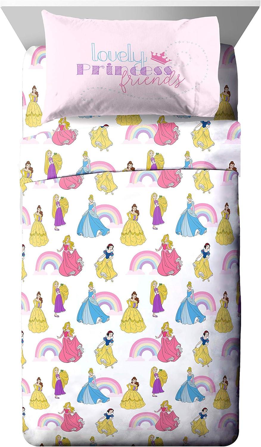 imageJay Franco Bluey amp Bingo 5 Piece Twin Size Bed Set Includes Comforter amp Sheet Set Super Soft Kids Bedding Fade Resistant Microfiber Official Bluey ProductPink Princess