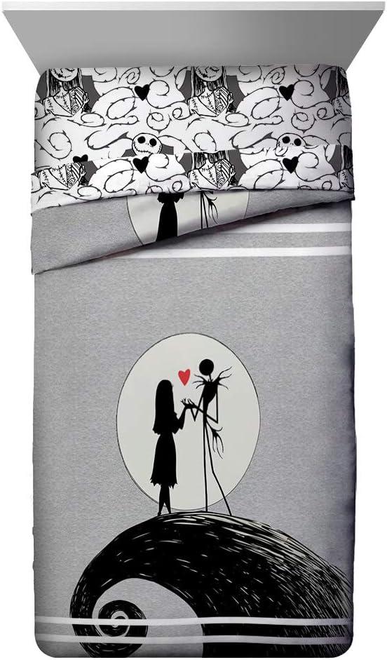 imageJay Franco Bluey amp Bingo 5 Piece Twin Size Bed Set Includes Comforter amp Sheet Set Super Soft Kids Bedding Fade Resistant Microfiber Official Bluey ProductGray Nightmare Before Christmas