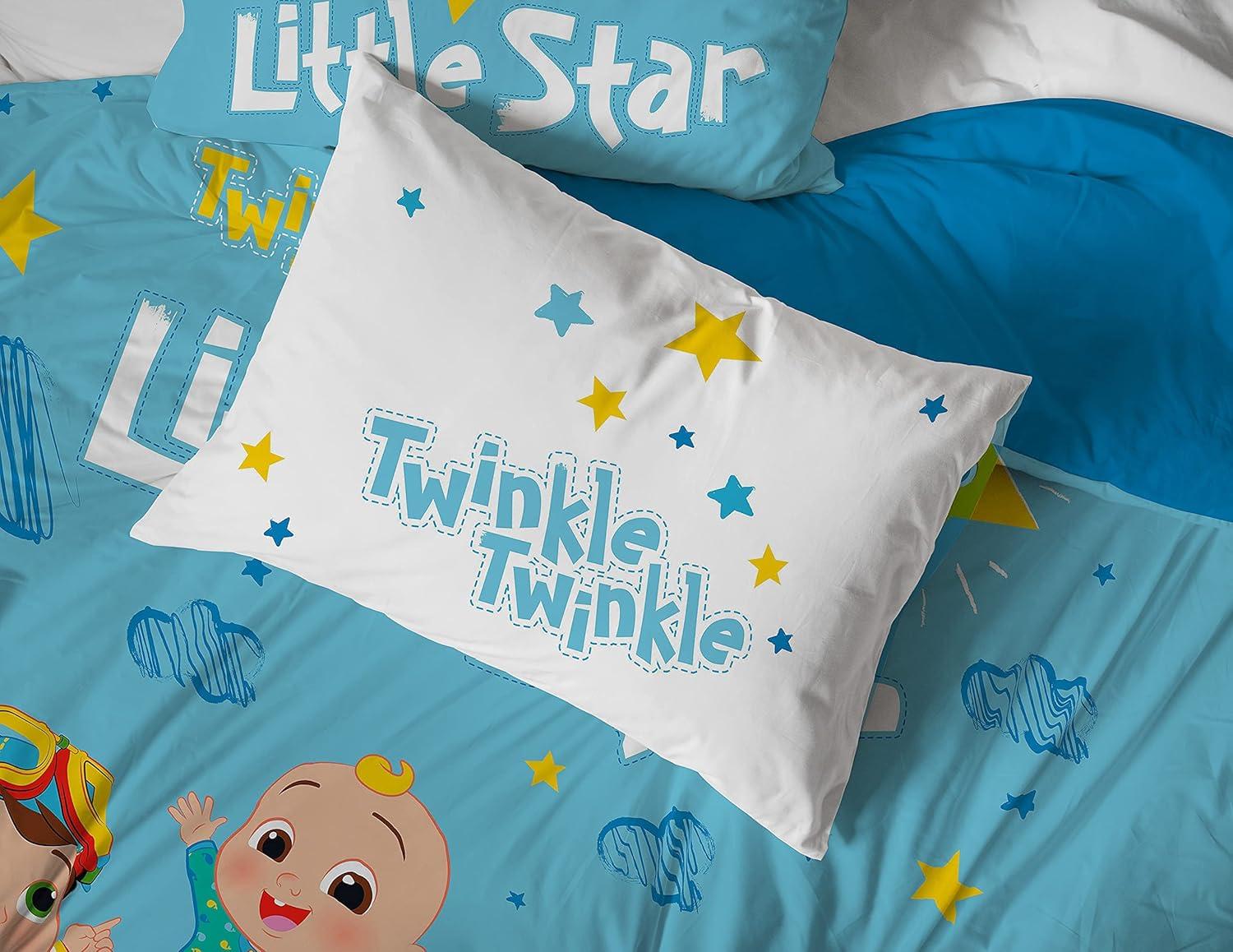 imageJay Franco Bluey amp Bingo 5 Piece Twin Size Bed Set Includes Comforter amp Sheet Set Super Soft Kids Bedding Fade Resistant Microfiber Official Bluey ProductBlue Cocomelon