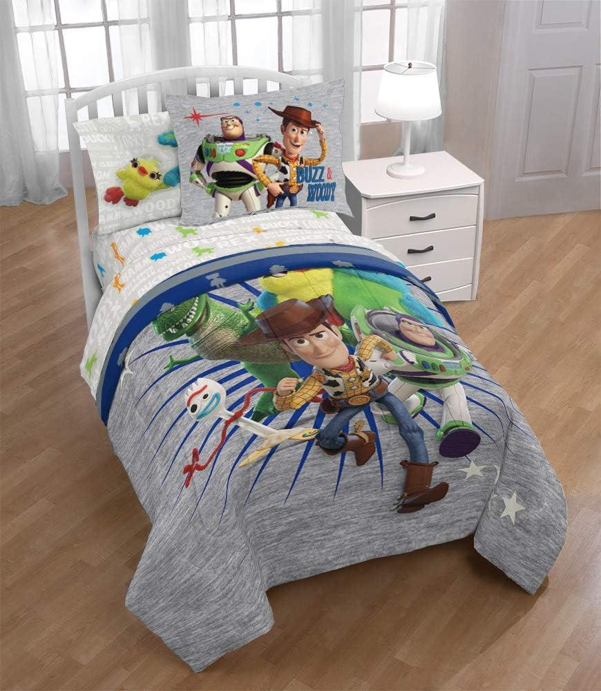 imageJay Franco Bluey amp Bingo 5 Piece Twin Size Bed Set Includes Comforter amp Sheet Set Super Soft Kids Bedding Fade Resistant Microfiber Official Bluey ProductToy Story 4