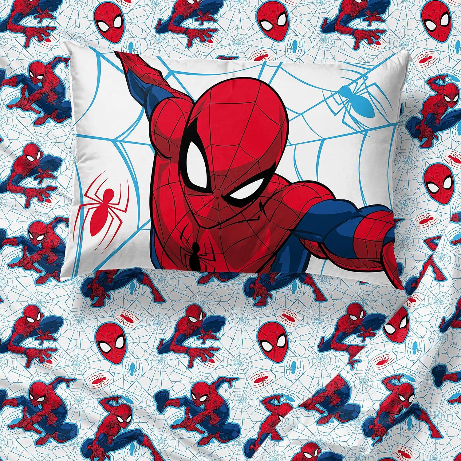 imageJay Franco Bluey amp Bingo 5 Piece Twin Size Bed Set Includes Comforter amp Sheet Set Super Soft Kids Bedding Fade Resistant Microfiber Official Bluey ProductBlue Spiderman