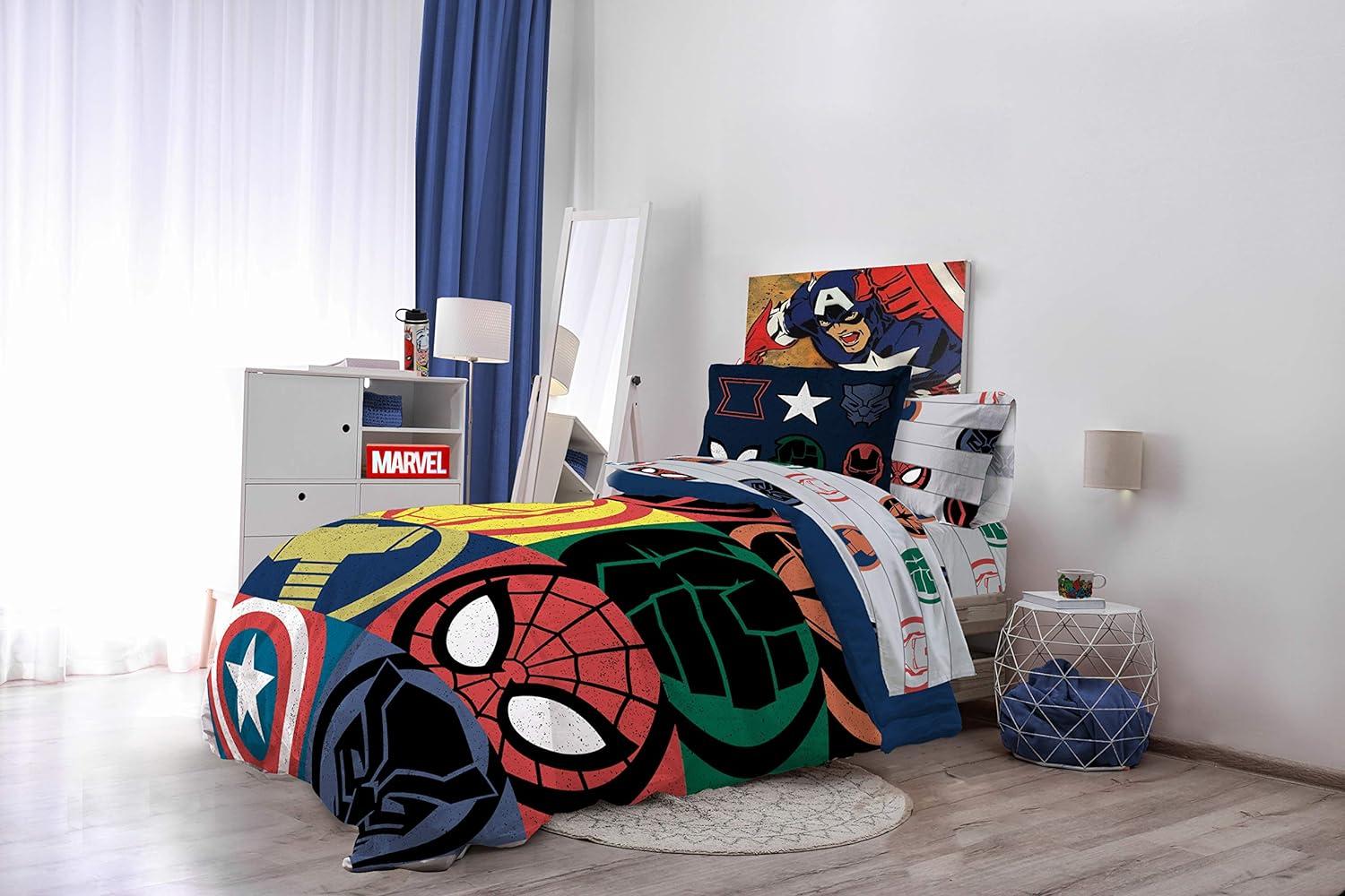 imageJay Franco Bluey amp Bingo 5 Piece Twin Size Bed Set Includes Comforter amp Sheet Set Super Soft Kids Bedding Fade Resistant Microfiber Official Bluey ProductMulti Marvel