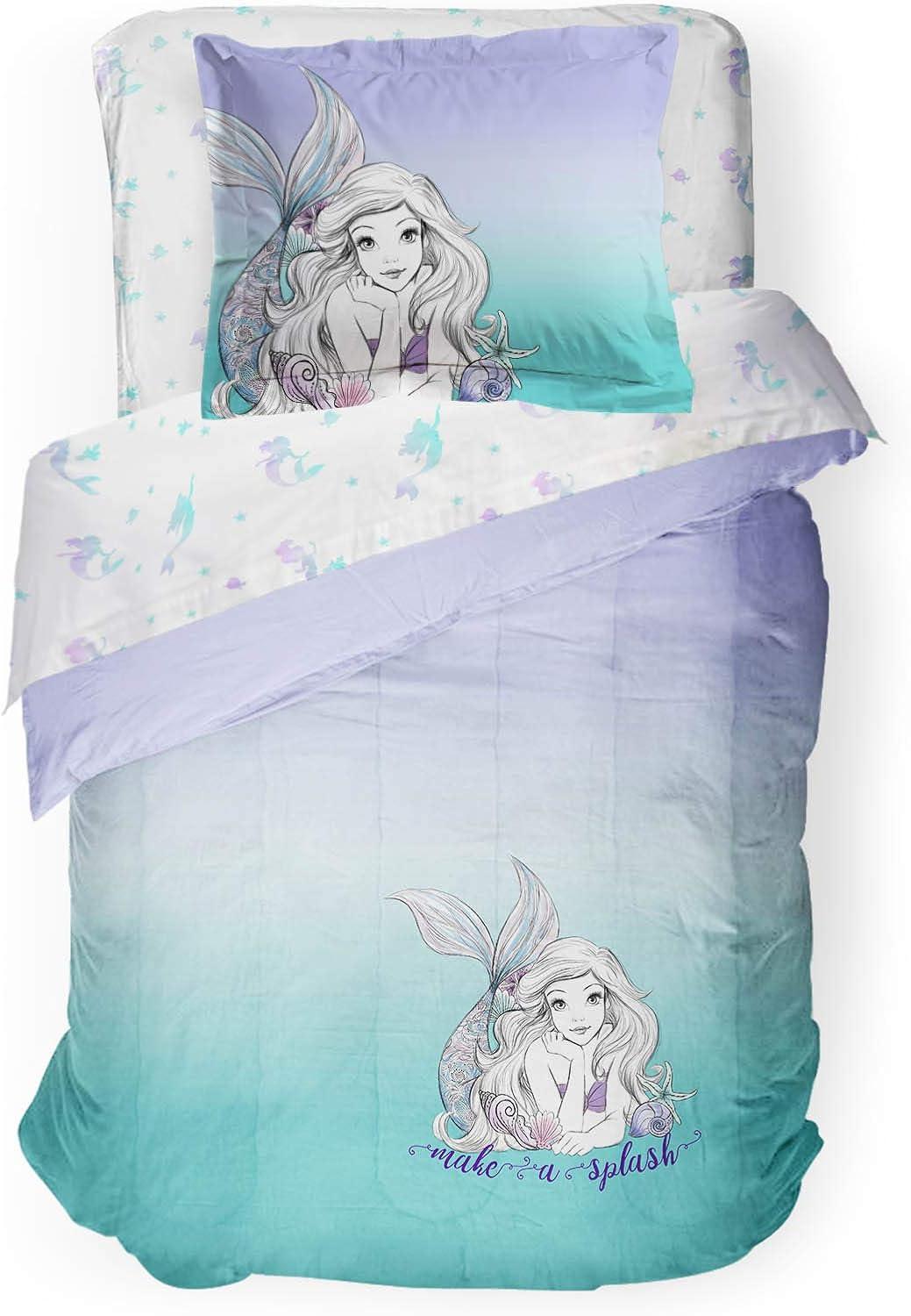 imageJay Franco Bluey amp Bingo 5 Piece Twin Size Bed Set Includes Comforter amp Sheet Set Super Soft Kids Bedding Fade Resistant Microfiber Official Bluey ProductTeal Little Mermaid