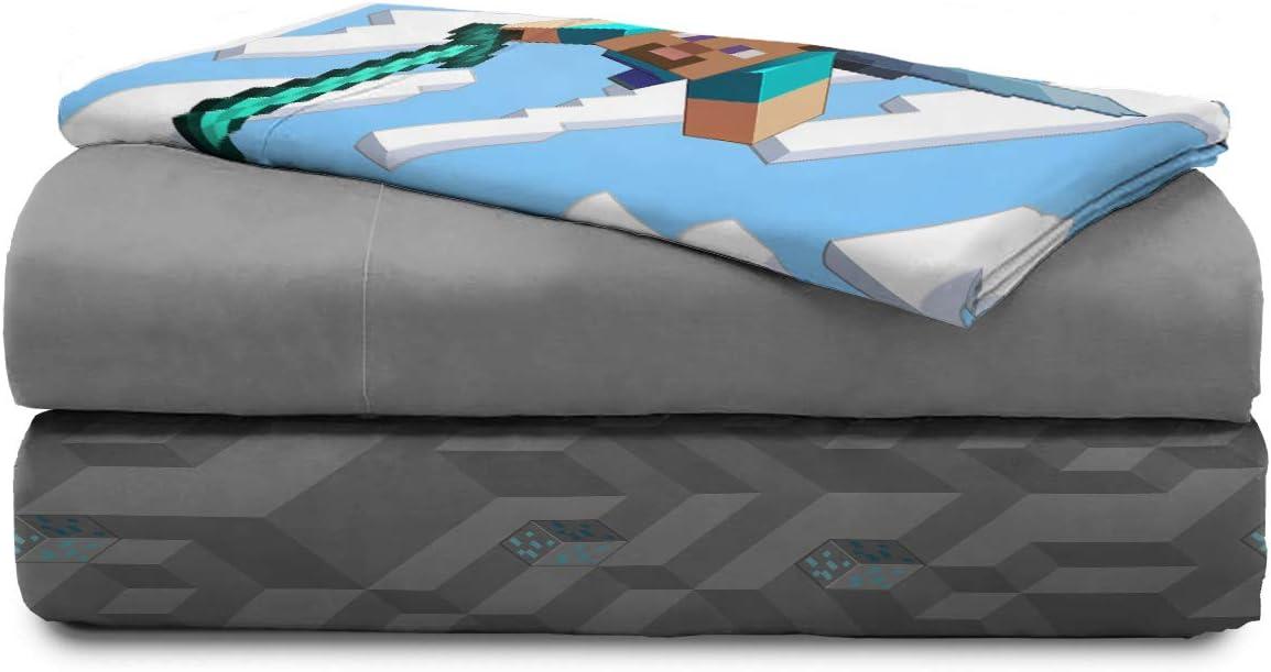 imageJay Franco Bluey amp Bingo 5 Piece Twin Size Bed Set Includes Comforter amp Sheet Set Super Soft Kids Bedding Fade Resistant Microfiber Official Bluey ProductGreen Minecraft