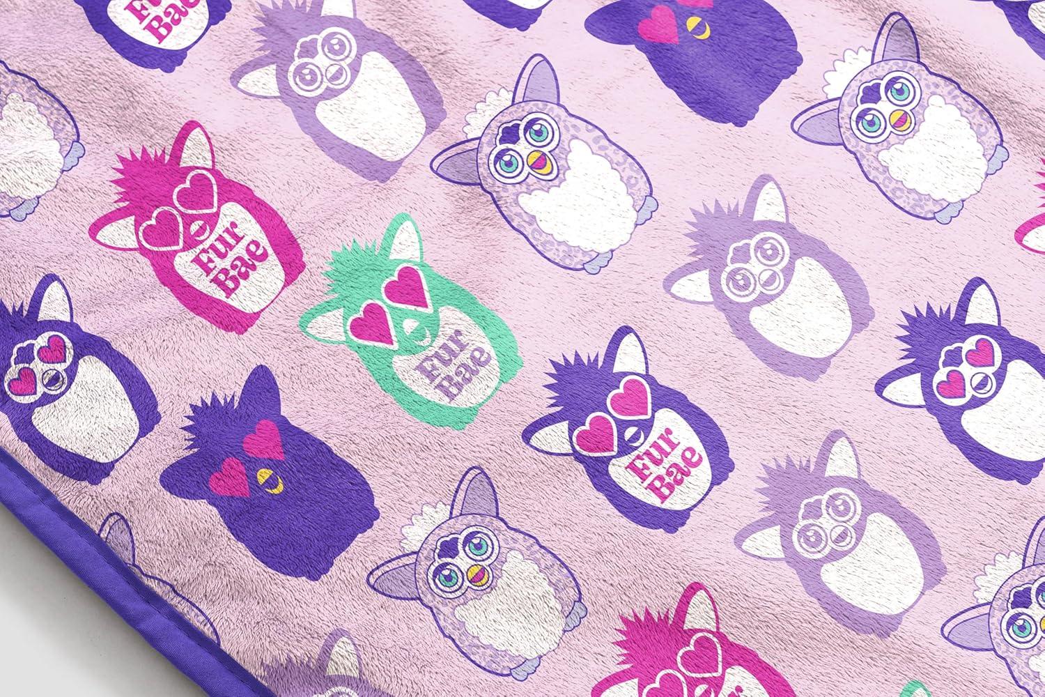 imageJay Franco Bluey amp Bingo Plush Throw Blanket for Boys amp Girls 46 x 60 Soft Fleece Kids Blanket for Bedroom Couch amp Travel Official Licensed ProductPurple Furby