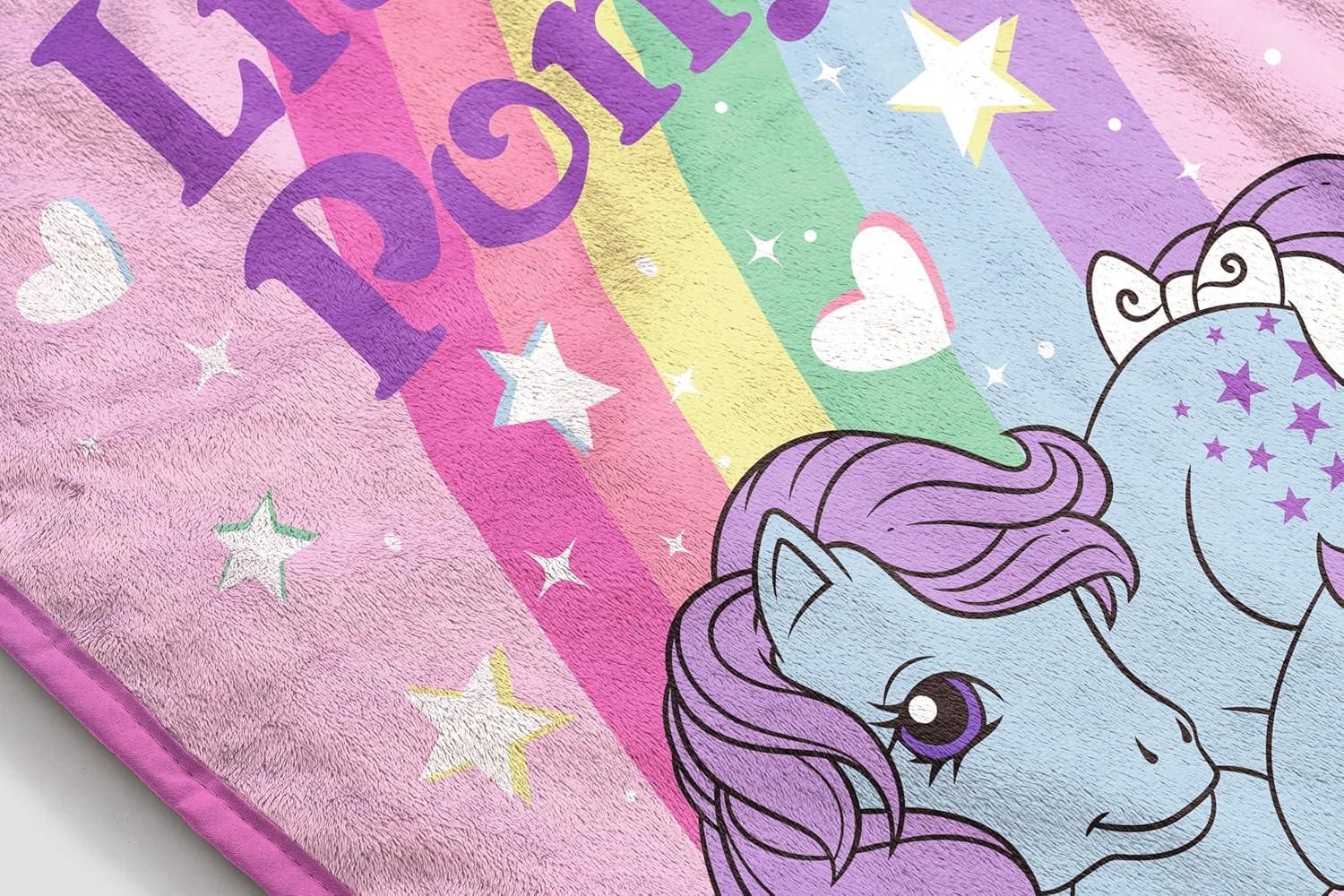 imageJay Franco Bluey amp Bingo Plush Throw Blanket for Boys amp Girls 46 x 60 Soft Fleece Kids Blanket for Bedroom Couch amp Travel Official Licensed ProductPink My Little Pony