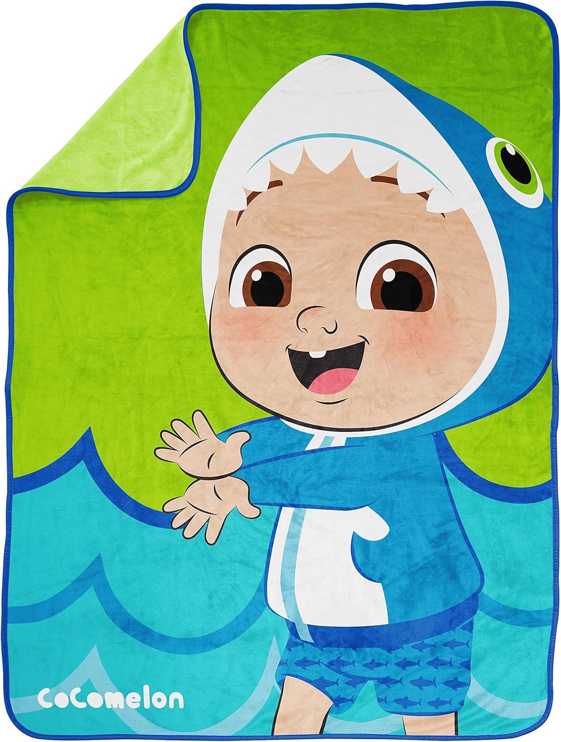 imageJay Franco Bluey amp Bingo Plush Throw Blanket for Boys amp Girls 46 x 60 Soft Fleece Kids Blanket for Bedroom Couch amp Travel Official Licensed ProductGreen Cocomelon
