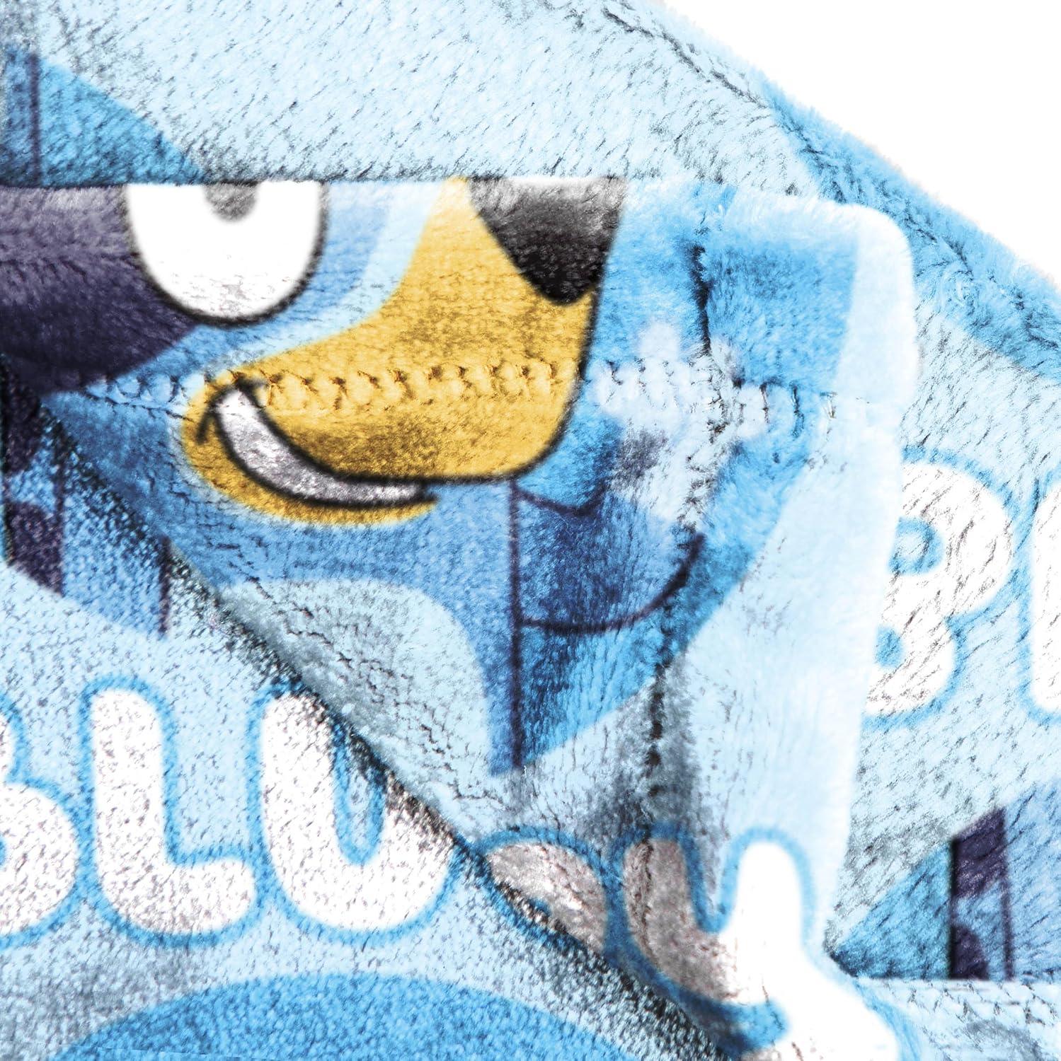 imageJay Franco Bluey amp Bingo Plush Throw Blanket for Boys amp Girls 46 x 60 Soft Fleece Kids Blanket for Bedroom Couch amp Travel Official Licensed ProductBlue Bluey
