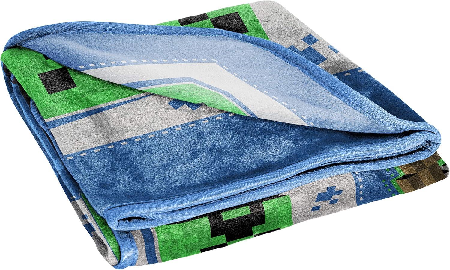 imageJay Franco Bluey amp Bingo Plush Throw Blanket for Boys amp Girls 46 x 60 Soft Fleece Kids Blanket for Bedroom Couch amp Travel Official Licensed ProductBlue Minecraft