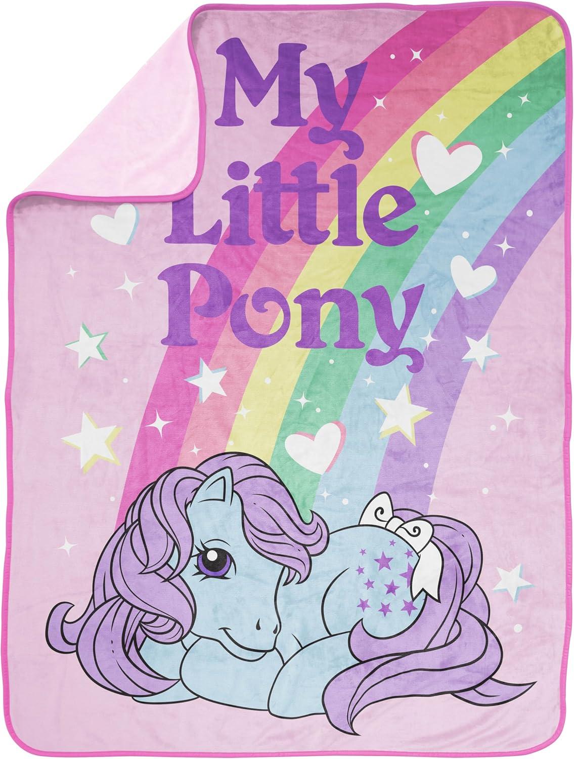 imageJay Franco Bluey amp Bingo Plush Throw Blanket for Boys amp Girls 46 x 60 Soft Fleece Kids Blanket for Bedroom Couch amp Travel Official Licensed ProductPink My Little Pony